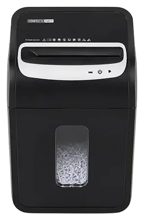 CONFIDESK 2501/P — Fragmentadora departamental para até 25 folhas, corte em partícula nível P-4.