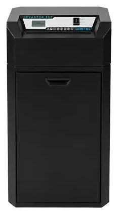 DEVASTATOR 25P/25T 60L — Fragmentadora de piso com cesto de 60 litros para descarte de alto volume.